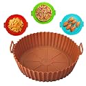 Fuelbyte 1 Pcs Silicone Air Fryer Accessories Set Includes Air Fryer Basket Bowl Baking Air Fryer Tray Liners Cake Moulds Tray Liner for Baking Roasting Frying