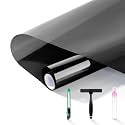 FuFin One-Way Window Privacy Film Sun Heat Blocking, Black 41.3"×78.7"