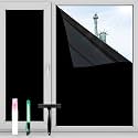 FuFin Total Blackout Window Privacy Film with Tools,Total Black23.6×196.9"