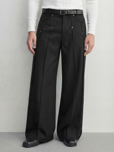 FUGAZEE Loose Fit Men Black Trousers