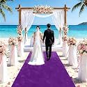 FUHSY Aisle Runner for Outdoor Wedding Ceremony 2FTx15FT Lavender Wedding Runner Aisle Velvet Aisle Runner Walkway Carpet Runner for Party Birdal Shower Aisle Runners Light Purple Aisle Decorations