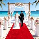 FUHSY Aisle Runner for Wedding Ceremony Red Carpet Aisle Runner 5x20 FT Velvet Carpet Runner Rug for Birthday Party Wedding Floor Runner Wedding for Outside Grass Walkway Wedding Aisle Decorations