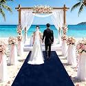 FUHSY Aisle Runner for Wedding Navy Blue Carpet Runner for Party 5FTx20FT Aisle Runners Walkway Runners Outside Aisle Decorations Wedding Runner Aisle with Carpet Tapes for Indoor and Outdoor