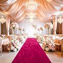 FUHSY Hot Pink Wedding Ceremony Aisle Runner 3FTx15FT Aisle Rug Wedding Floor Runner Fuchsia Runway Carpet with Tape Party Accessories Bridal Shower Walkway Runner Aisle Runner for Prom Birthday Event