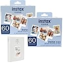 Fujifilm Instax Mini White Instant Film, 120 Exposures, with Photo Album