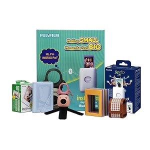 fujifilm instax camera pal buddy pack with 20 shots-pink