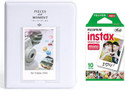FUJIFILM Instax Mini 10X1 Instant Film With 64-Sheets Clay White Album For Mini Film Roll