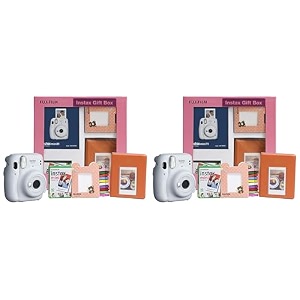 fujifilm instax mini 11 instant camera ice white gift box with 10 shots pack of 2