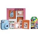 Fujifilm Instax Mini 11 Instant Camera (Sky Blue) Gift Box with 10 Shots &amp; Fujifilm Instax Mini Rainbow Instant Film (Multi-Color, 10 Photos per Pack)