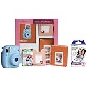 Fujifilm Instax Mini 11 Instant Camera (Sky Blue) Gift Box with 10 Shots &amp; Fujifilm Instax Mini Airmail Film (Multicolor, Pack of 10)