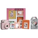Fujifilm Instax Mini 11 Instant Camera (Blush Pink) Gift Box with 10 Shots &amp; Instax Mini Film Stone Gray