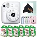 Fujifilm Instax Mini 12 Instant Camera - Clay White w/ 3 Twin Packs