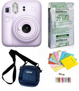 fujifilm instax mini 12 lilac purple with 10x1 film bunting1  pouch instant camera