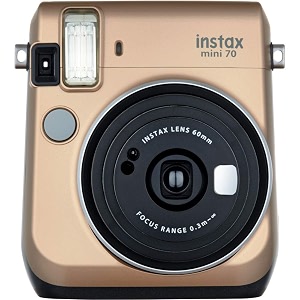 fujifilm instax mini 70 - instant film camera gold