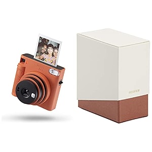 fujifilm instax square sq1 camera - terracotta orange with film box