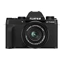 Fujifilm X-T200 24.2 MP Mirrorless Camera with XC 15-45 mm Lens (APS-C Sensor, Electronic Viewfinder, Vari-Angle LCD Touchscreen, Face/Eye AF, 4K Video Vlogging, Film Simulations) - Black