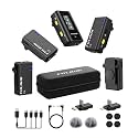 FULAIM X6 Wireless Lavalier Microphones with 4 Transmitter for iPhone, iPad, Android, Camera, Lapel Mic with 48KHz 24Bit, Noise Cancellation for Video Recording, Vlog, YouTube, TikTok