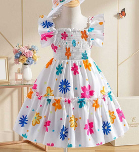 Fulham Girls Above Knee Casual Dress Multicolor