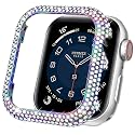 Full Bling Metal Case Cover for Apple Watch S11/10 42mm Women-Colorful