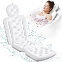 Full Body Bath Pillow for Bathtub, Thick Bathtub Cushion, Luxury Tub Pillow for Bath for Headrest Neck and Back Support White 56" x 16"