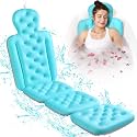 Full Body Bath Pillow for Bathtub, Thick Bathtub Cushion, Luxury Tub Pillow for Bath for Headrest Neck and Back Support Ocean Blue 60" x 16"
