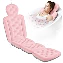 Full Body Bath Pillow for Bathtub, Thick Bathtub Cushion, Luxury Tub Pillow for Bath for Headrest Neck and Back Support Pink 60" x 16"