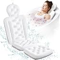 Full Body Bath Pillow for Bathtub, Thick Bathtub Cushion, Luxury Tub Pillow for Bath for Headrest Neck and Back Support White 51" x 16"
