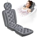 Full Body Bath Pillow for Bathtub, Thick Bathtub Cushion, Luxury Tub Pillow for Bath for Headrest Neck and Back Support Gray 56" x 16"