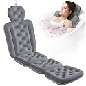 Full Body Bath Pillow for Bathtub, Thick Bathtub Cushion, Luxury Tub Pillow for Bath for Headrest Neck and Back Support Gray 60" x 16"