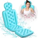 Full Body Bath Pillow for Bathtub, Thick Bathtub Cushion, Luxury Tub Pillow for Bath for Headrest Neck and Back Support Ocean Blue 51" x 16"
