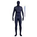 Full Bodysuit Include Zipper Helper Unisex Spandex Stretch Adult Costume Zentai Disappearing Man Body Suit