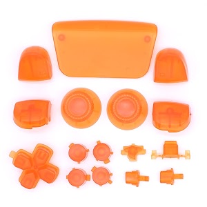 full buttons set for ps5 joysticks dpad r1 l1 r2 l2 direction key abxy buttons trigger button cap cover for sony playstion 5 ps5 bdm-010 game console clear orange