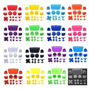 full buttons set for ps5 joysticks dpad r1 l1 r2 l2 direction key abxy buttons trigger button cap cover for sony playstion 5 ps5 bdm-010 game console orange