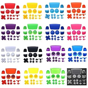 full buttons set for ps5 joysticks dpad r1 l1 r2 l2 direction key abxy buttons trigger button cap cover for sony playstion 5 ps5 bdm-010 game console gray