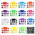Full Buttons Set for PS5 Joysticks Dpad R1 L1 R2 L2 Direction Key ABXY Buttons Trigger Button Cap Cover for Sony Playstion 5 PS5 BDM-010 Game Console (Orange)