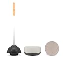 Full Circle Quick Drying Toilet Plunger, White