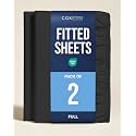 Full Fitted Sheet - Pack of 2 Single Fitted Bottom Sheet Only - Black