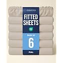 Full Fitted Sheet - Pack of 2 Single Fitted Bottom Sheet Only - Wheat