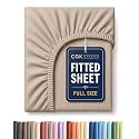 Full Fitted Sheet - Single Fitted Sheet Only - Cooling - Heathered Beige