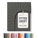 Full Fitted Sheet - Single Fitted Sheet Only - Deep Pockets - Charcoal