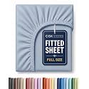 Full Fitted Sheet - Single Fitted Sheet Only - Cooling - Heathered Blue