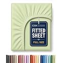 Full Fitted Sheet - Single Fitted Sheet Only - Cooling - Light Sage Green