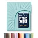 Full Fitted Sheet - Single Fitted Sheet Only - Deep Pockets - Spa Blue
