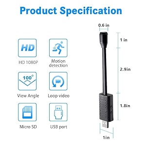 securinnov full hd 1080p flexible usb mini camera  1080p hd wifi camera with motion detection remote monitoring amp loop recording flexible