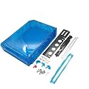Full Housing Case Cover Shell with Buttons Replacement for Wii Console (Clear Blue)