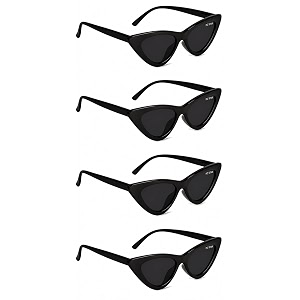 full rim cateye branded latest and stylish sunglasses  100 uv protected  men amp women  medium  black frameblack lens - pack of 4