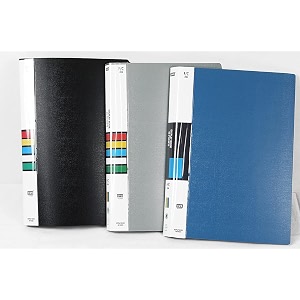 full scape paper size presentation display book portfolio file folder presentation binders with plastic clear sleeves document organizer multicolor 40pocket pack of 2