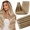 Full Shine Injected Tape In Extensions Human Hair, Chestnut Blonde 24 Inch