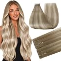 Full Shine Injected Tape in Hair Extensions, Ash Blonde Ombre 22 Inch