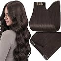 Full Shine Mocha Brown Clip in Human Hair Extensions, Short Hair 10 Inch